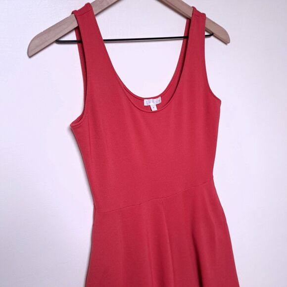 Leith Womens Medium Red Rayon Blend Casual Dress Tank Sleeveless Midi Dress - Picture 2 of 9
